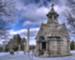Winter skies cloud the Irvin Mausoleum atop Section P.